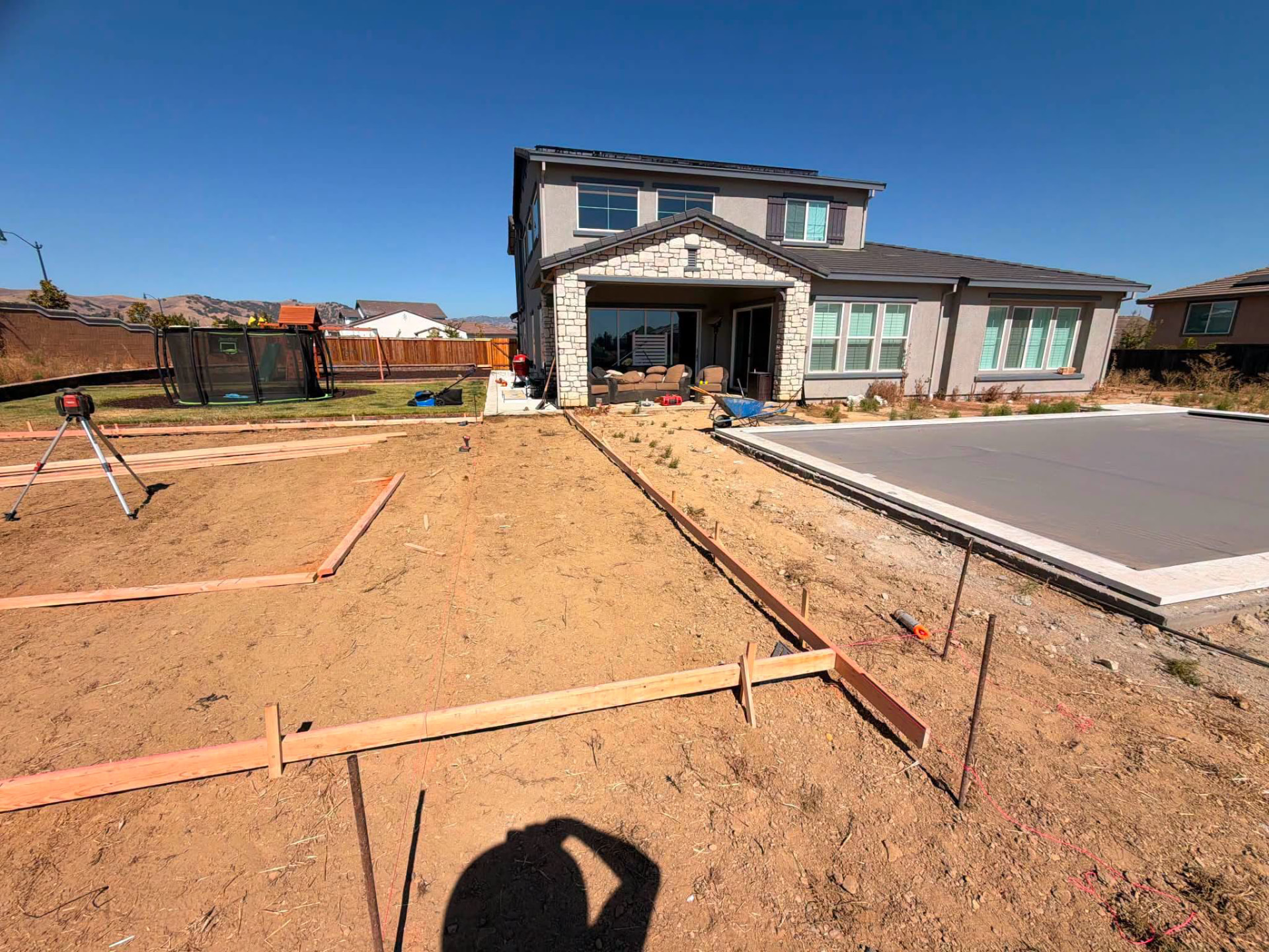 Carmichael Primary Suite Addition, 480 sq ft addition to a 1962 ranch with matched roofline, vaulted ceiling and a spa bath.